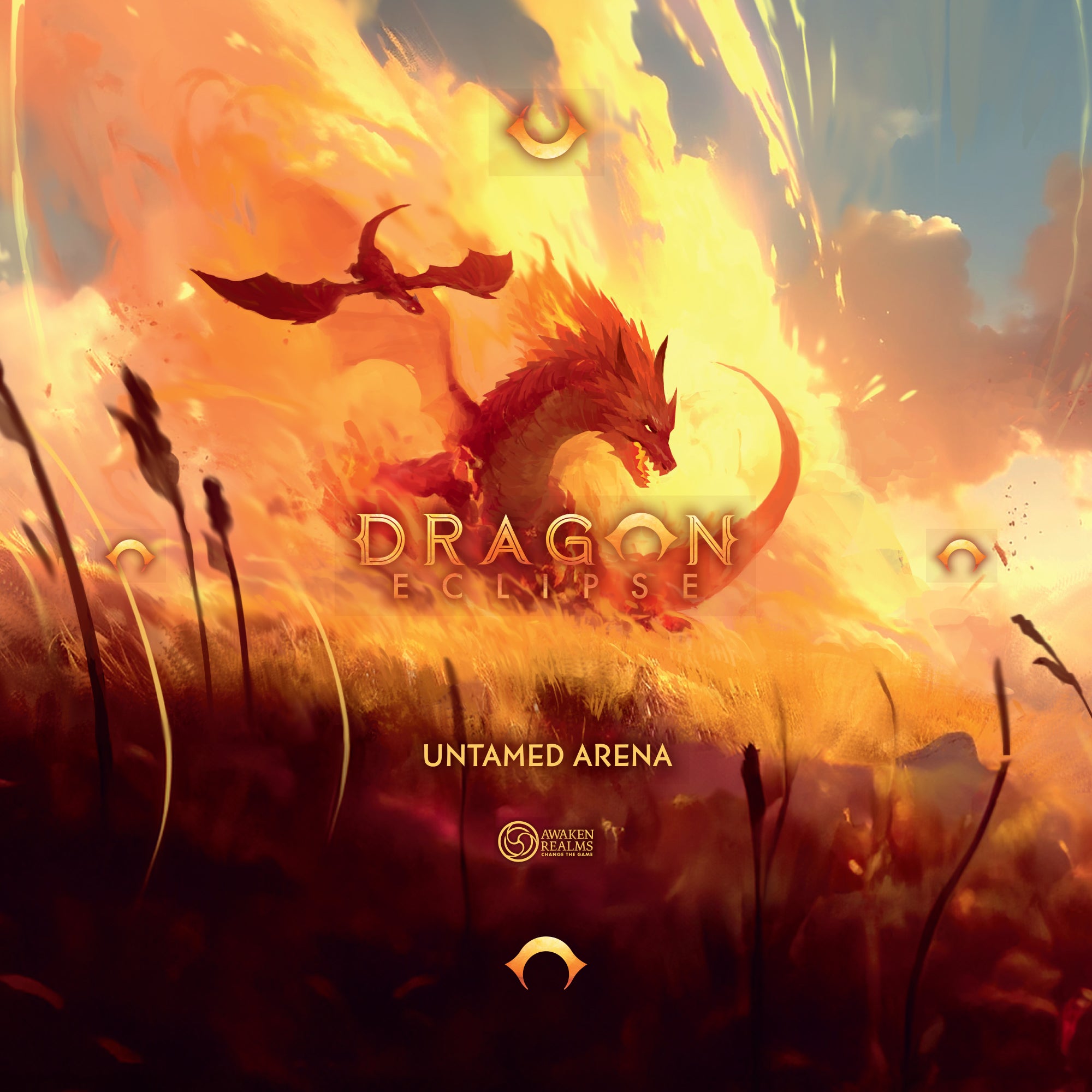 Dragon Eclipse Arena PLAYMATS – Tapis de Jeu Double Face en néoprène pour batailles Tactiques, 560 x 280 mm, Tapis de Jeu pour Mystlings Arena, fabriqué par Awaken Realms