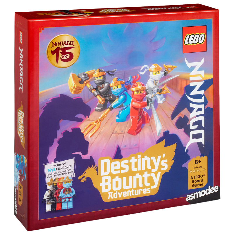 Load image into Gallery viewer, LEGO Ninjago Destiny's Bounty Adventures Board Game - front of box featuring art of LEGO ninjas.