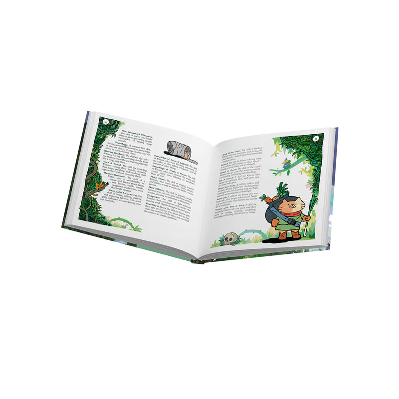 Load image into Gallery viewer, Open book with text and illustration of a cat on a white background
