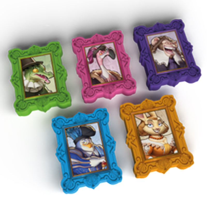 Load image into Gallery viewer, For A Crown Board Game - character tiles displayed.