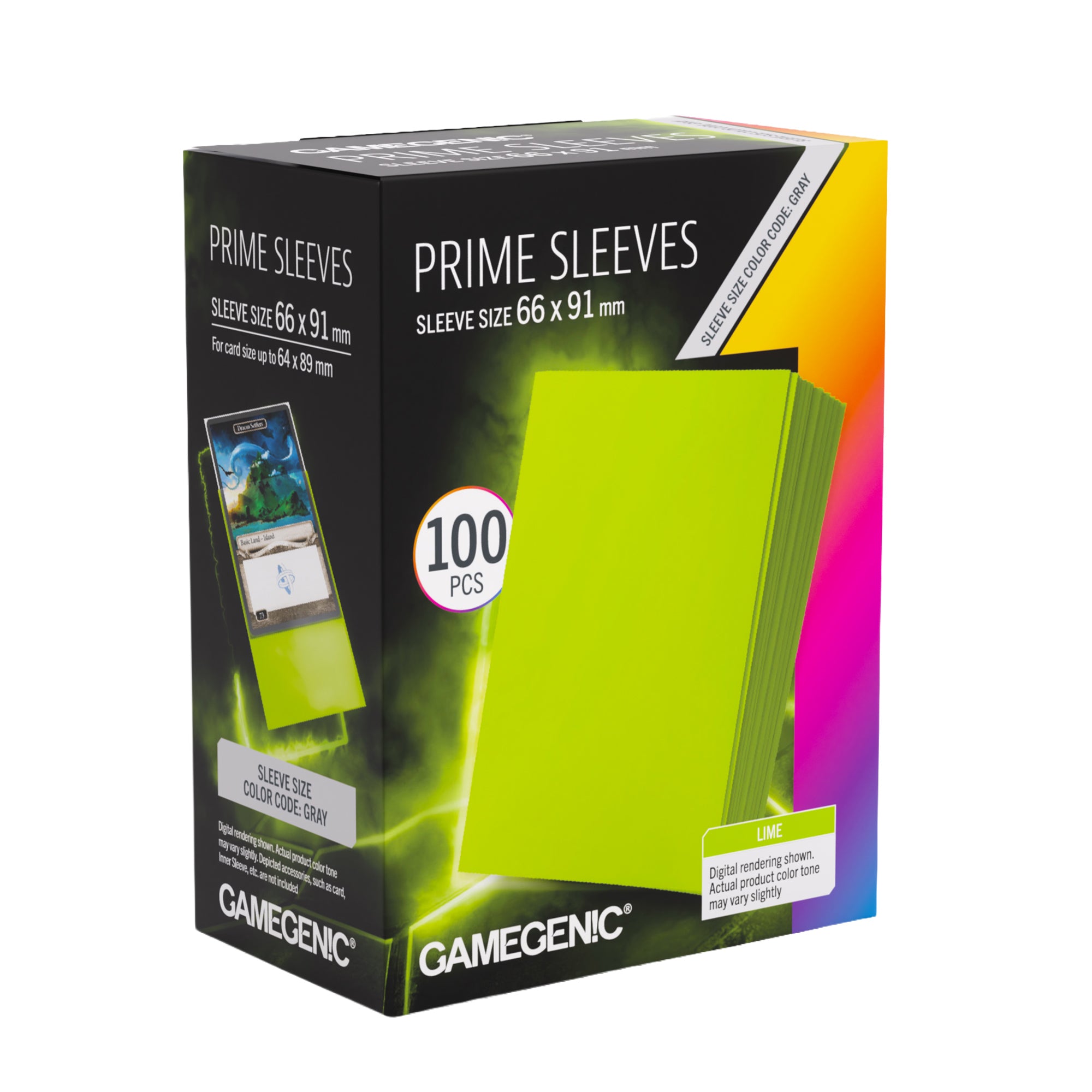 lime green card sleeves Gamegenic Prime 66x91 – Asmodee USA Magic the Gathering Final Legendary Heartbeat and more. Color:Cobalt Strike