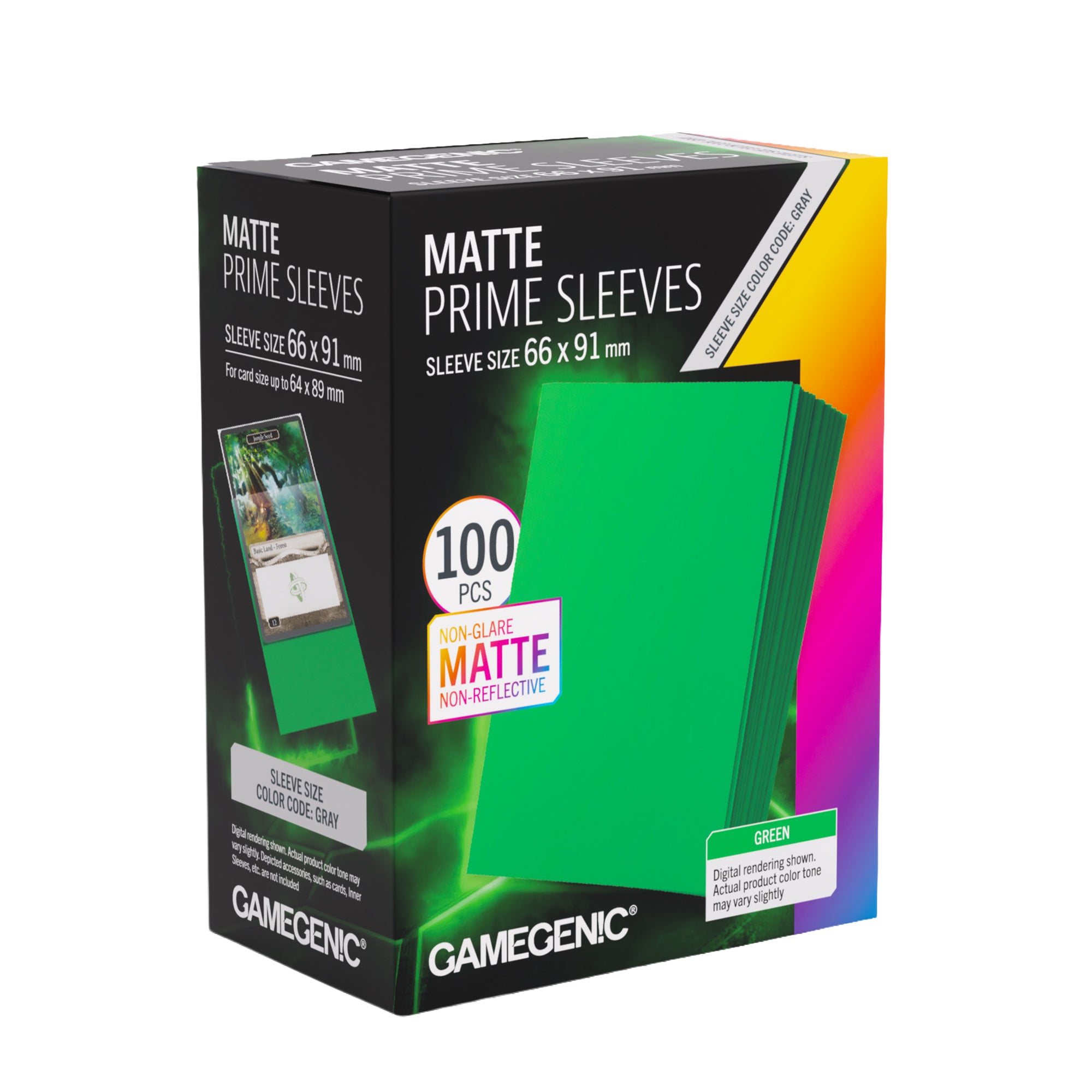Gamegenic Matte Prime Sleeves Green 66x91 mm – Asmodee USA
