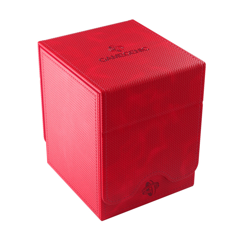 Load image into Gallery viewer, Squire Plus 100+ XL Convertible Red - view of front of deck box with gamegenic branding on top.