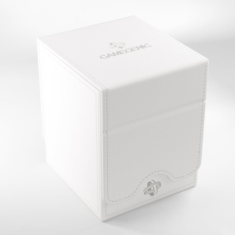 Load image into Gallery viewer, Squire Plus 100+ XL Convertible White - view of front of white deck box with gamegenic branding on top.