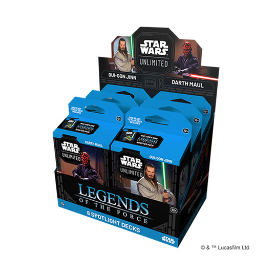 STAR WARS Unlimited: Legends of the Force Spotlight Deck Display