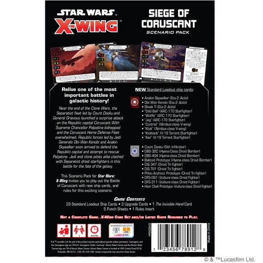 X-Wing 2nd Ed: Siege of Coruscant Battle Pack