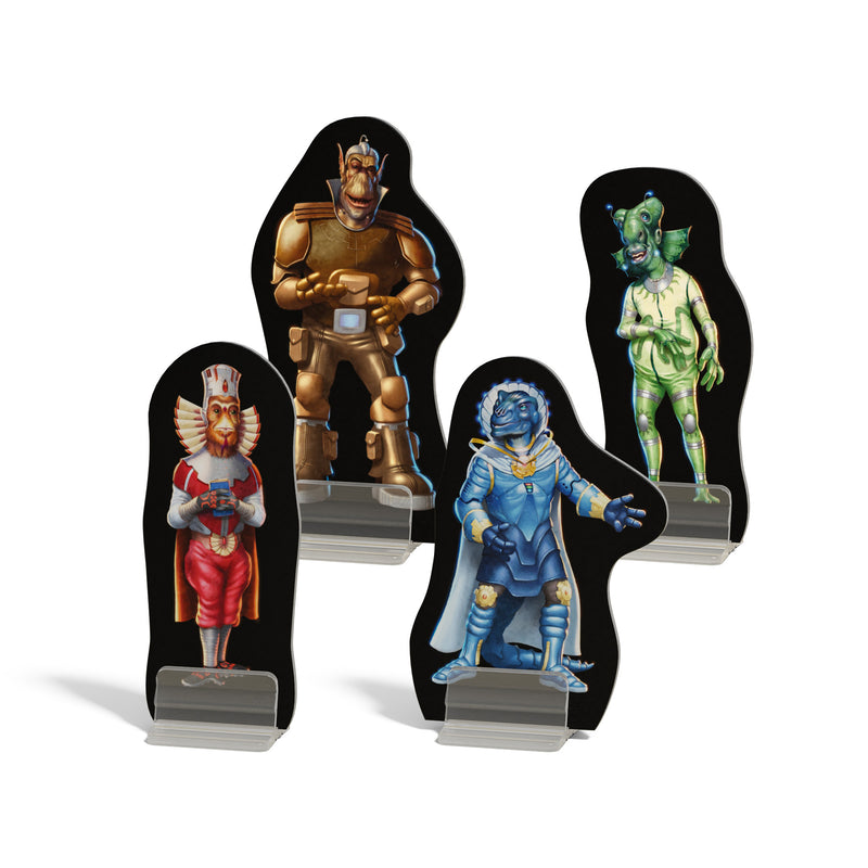 Load image into Gallery viewer, CATAN - Starfarers 2nd Edition Board Game alien character standees.