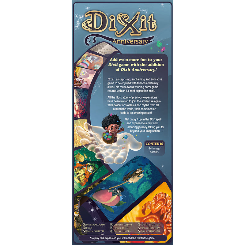 Load image into Gallery viewer, Dixit: Anniversary Board Game Expansion - back of box with game overview.
