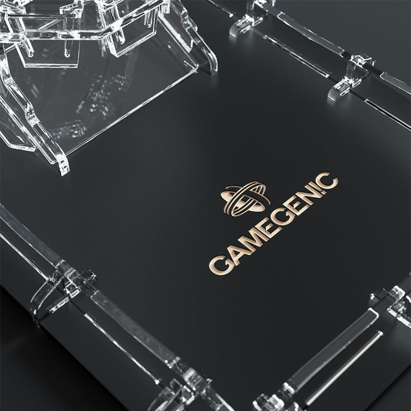 Load image into Gallery viewer, Logo view of Crystal Twister Premium Dice Tower by Gamegenic.