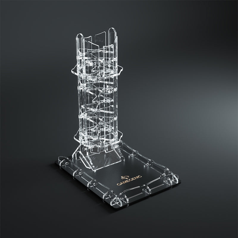 Load image into Gallery viewer, Front view of Crystal Twister Premium Dice Tower by Gamegenic.