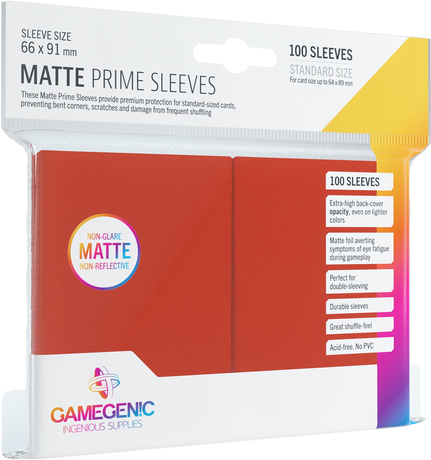 do card sleeves bend cards MATTE Prime Sleeves: Red – Asmodee USA