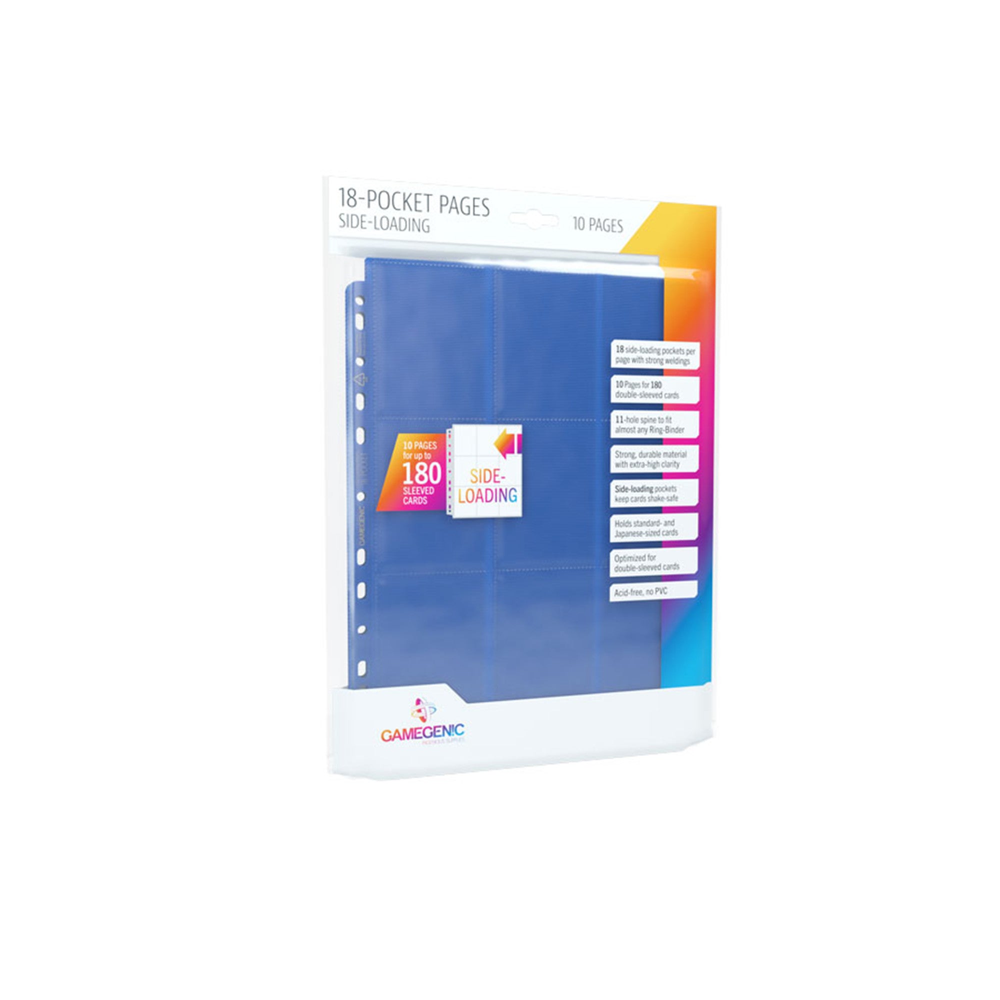 side loader card binder Sideloading 18-Pocket Pages: 10 pg Blue – Asmodee USA