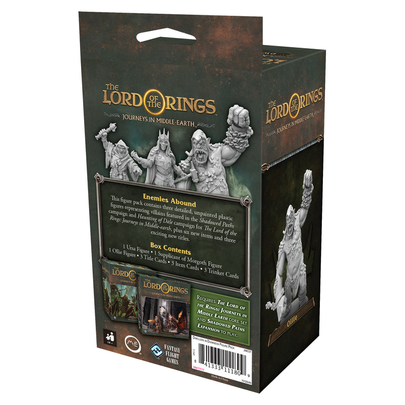 Load image into Gallery viewer, The Lord of the Ring - Journeys in Middle-Earth: Dwellers in Darkness Figure Pack - back of box with game overview and images game components.