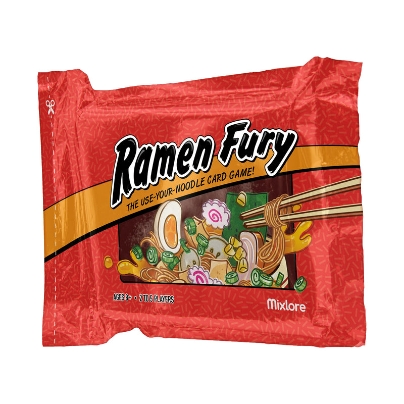 Load image into Gallery viewer, Ramen Fury Card Game - front of packaging with instant ramen pack design.
