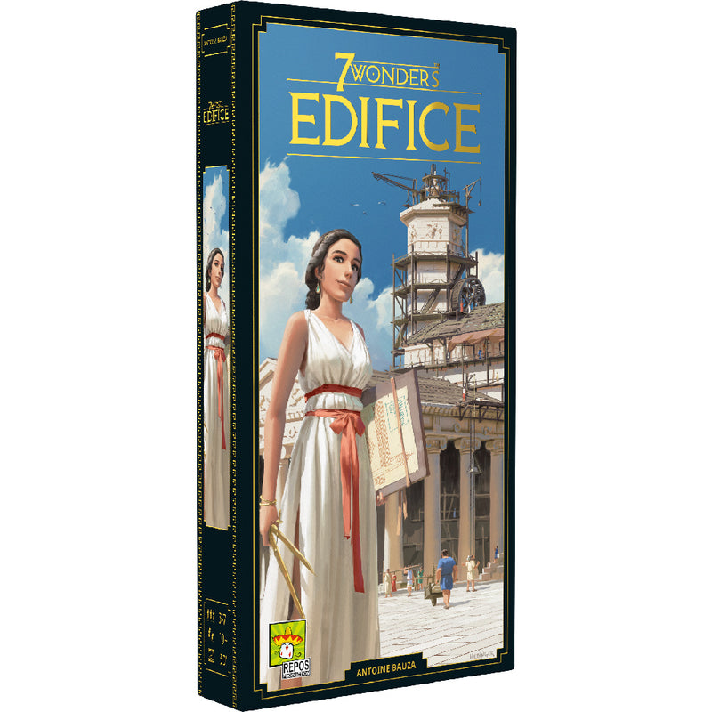 Load image into Gallery viewer, 7 Wonders: Edifice expansion front of box with art of ancient building under construction.