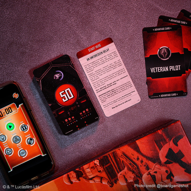 Load image into Gallery viewer, Star Wars UNLOCK! Card Game - sample components from An Unforeseen Delay adventure.