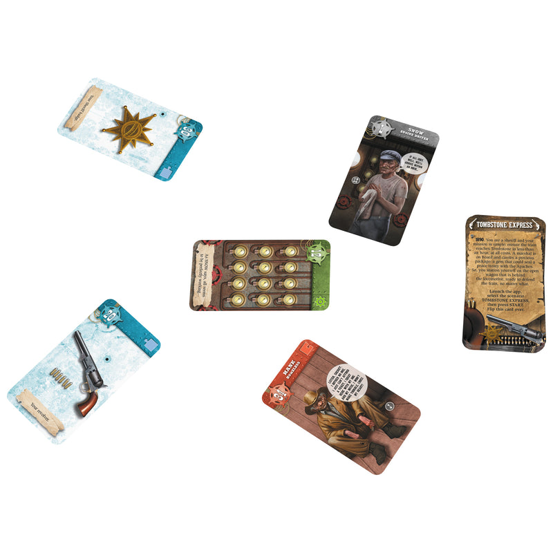 Load image into Gallery viewer, UNLOCK! Secret Adventures Card Game - sample cards displayed from Tombstone Express.
