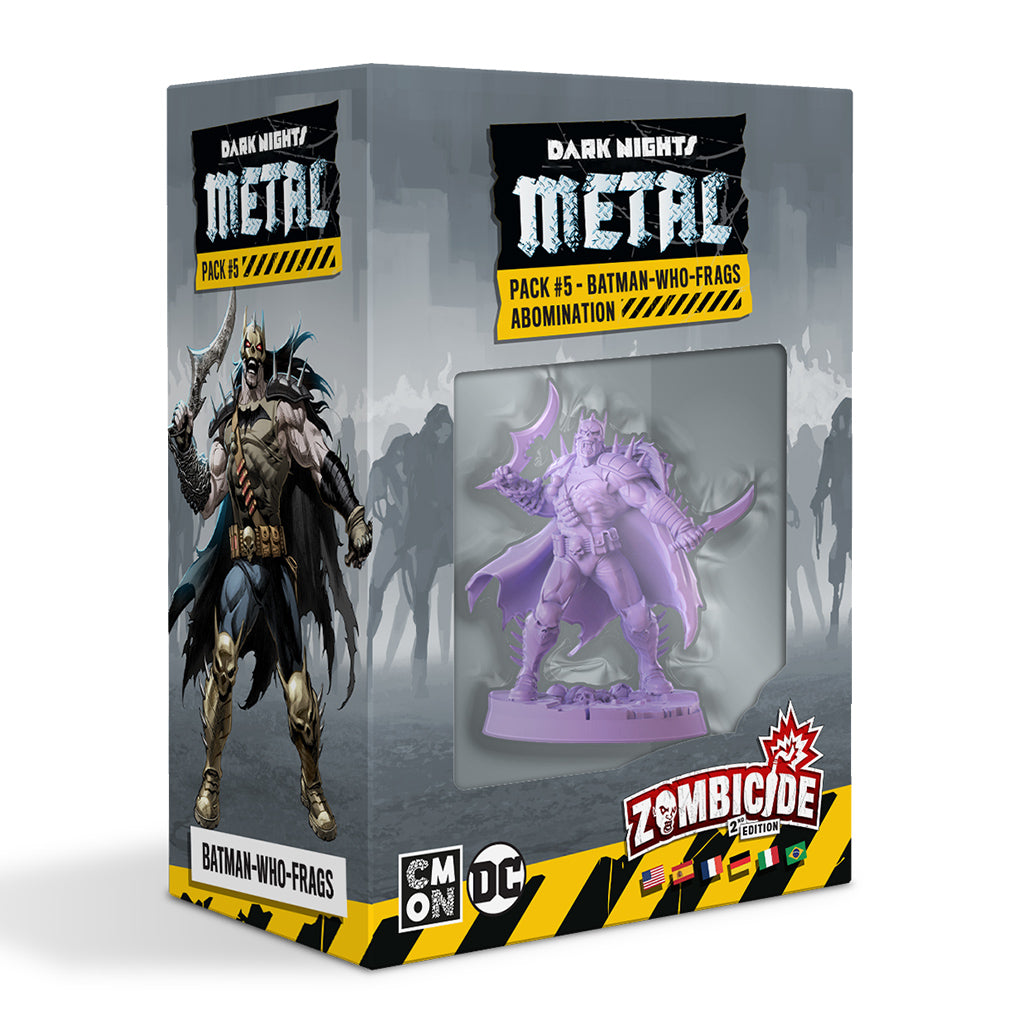 Asmodee Zombicide: Dark Nights Metal Pack 5 – Espansione Con Eroi DC (Batman) – Gioco Da Tavolo In Italiano