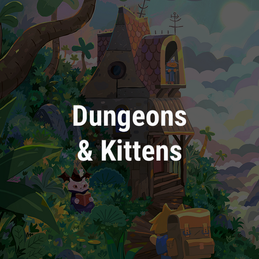 Dungeons & Kittens RPG Banner - links to product collection page for Dungeons & Kittens RPG.