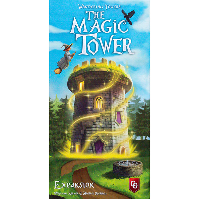 Load image into Gallery viewer, Wandering Towers: The Magic Tower expansion - front of box featuring art of magic tower.
