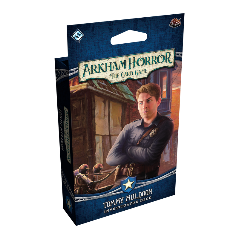 Load image into Gallery viewer, Arkham Horror The Card Game Tommy Muldoon Investigator Deck packaging on a white background
