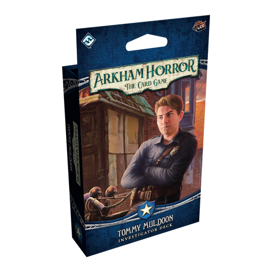 Arkham Horror The Card Game Tommy Muldoon Investigator Deck packaging on a white background