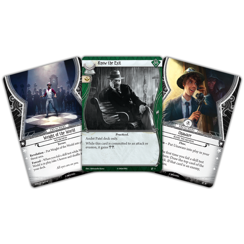 Load image into Gallery viewer, Three playing cards with characters and text on a white background
