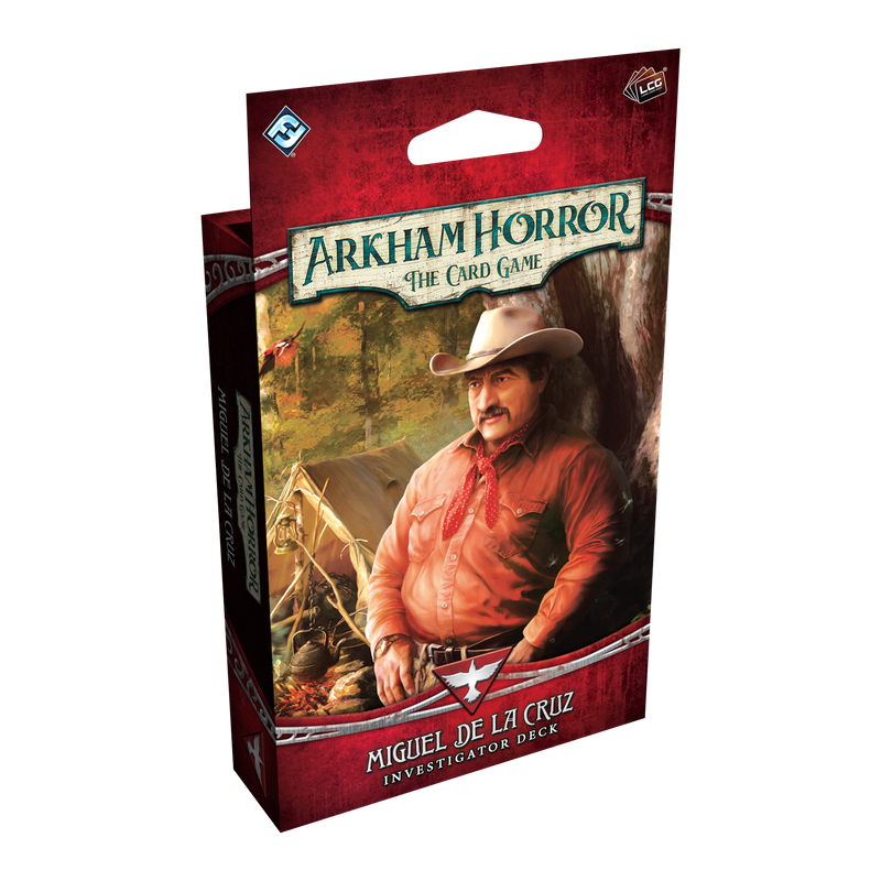 Load image into Gallery viewer, Arkham Horror The Card Game packaging with a cowboy character on a white background
