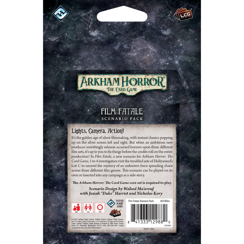 Arkham Horror: The Card Game - Film Fatale Scenario Pack Asmodee USA Arkham Horror: The Card Game - Film Fatale Scenario Pack Asmodee USA