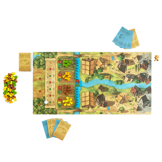 Beer & Bread Board Game - sample game components shown including game board, resource tokens, and cards.