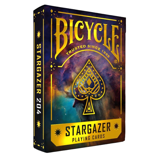 Bicycle Stargazer 204 Playing Cards - front of packaging featuring Lagoon Nebula imagery from Hubble Telescope.