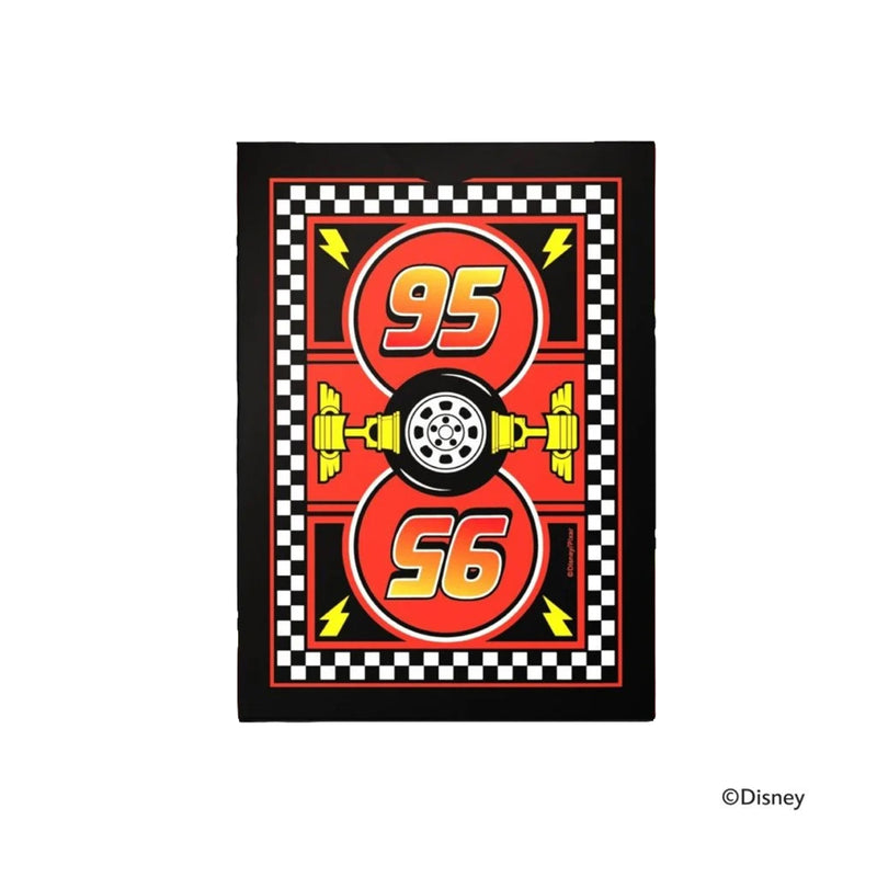 Load image into Gallery viewer, Bicycle Disney Cars Playing Cards - front of packaging featuring race track art design. 
