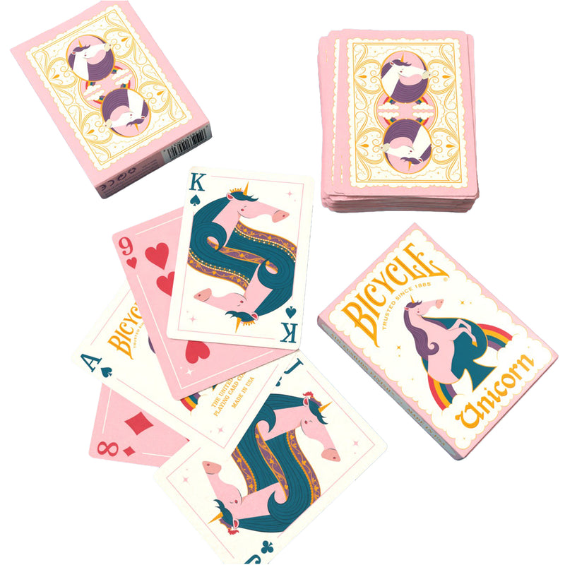 Load image into Gallery viewer, Bicycle Unicorn Pink Playing Cards
