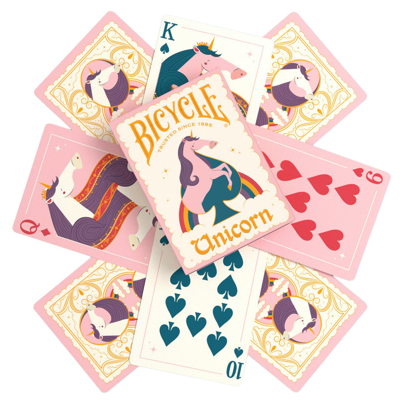 Load image into Gallery viewer, Bicycle Unicorn Pink Playing Cards
