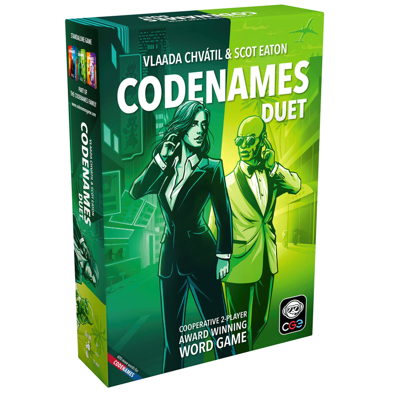 Load image into Gallery viewer, Codenames: Duet Party Game - front of box featuring art of spies. 
