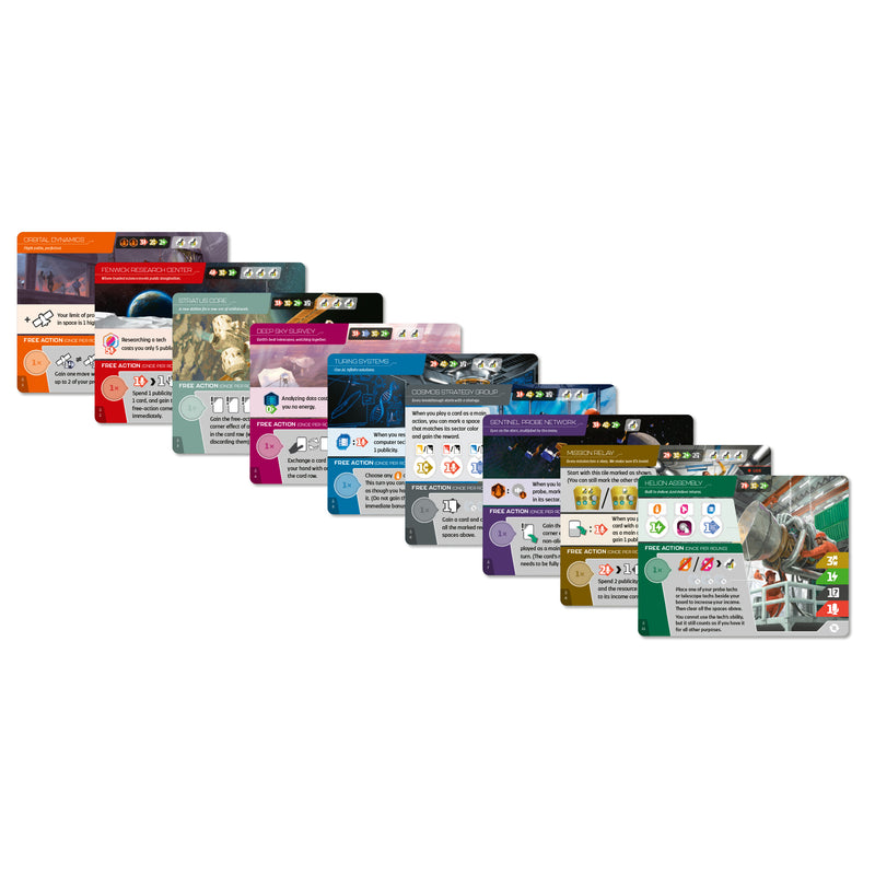 Load image into Gallery viewer, SETI: Search for Extraterrestrial Intelligence -  Space Agencies Expansion - sample project cards shown.
