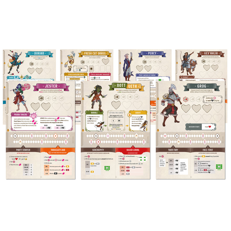 Load image into Gallery viewer, Codenames: Critical Role Adventures - Sample character cards shown.
