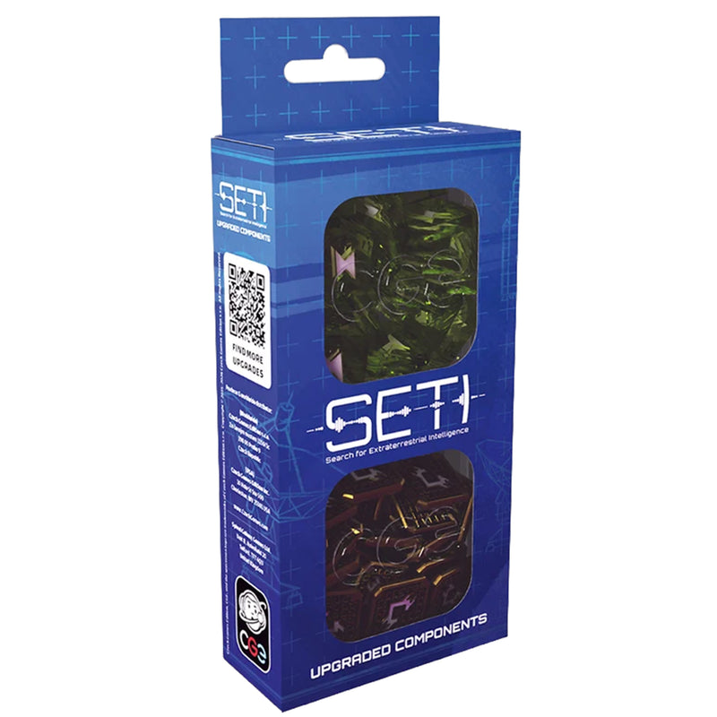 Load image into Gallery viewer, SETI Upgrade Components - Front of packaging with title in white on blue box and plastic windows showing components.
