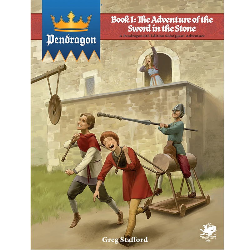 Load image into Gallery viewer, Pendragon: Starter Box Set - view of 'Book 1: The Adventure of the Sword in the Stone' front cover. 
