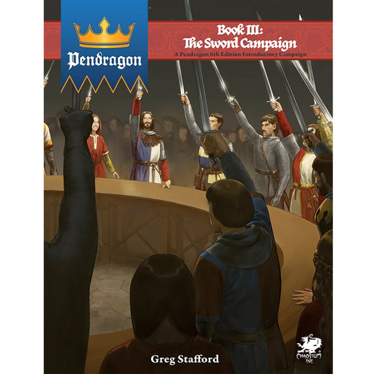 Pendragon: Starter Box Set - view of 'Book III: The Sword Campaign' front cover.