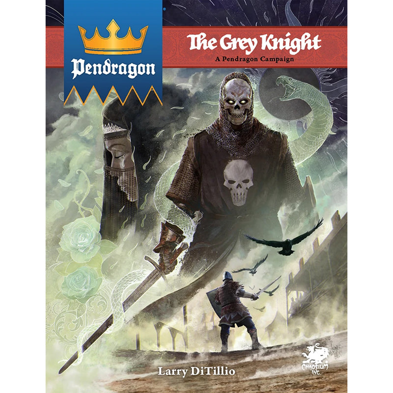 Load image into Gallery viewer, Pendragon: The Grey Knight - book cover featuring art of a knight. 
