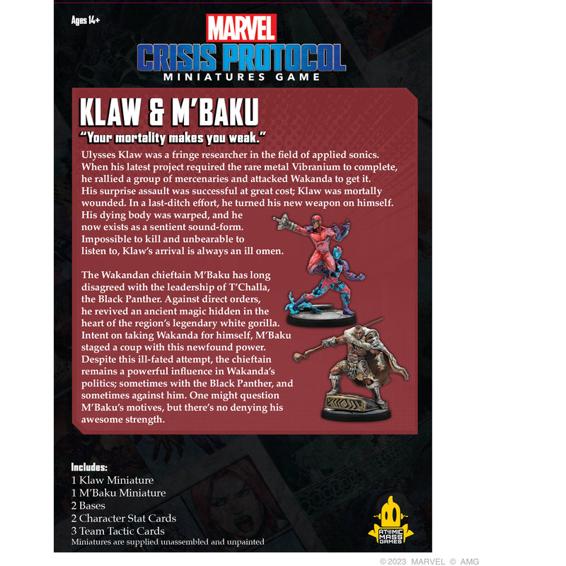 Load image into Gallery viewer, Marvel: Crisis Protocol - Klaw &amp; M&#39;Baku
