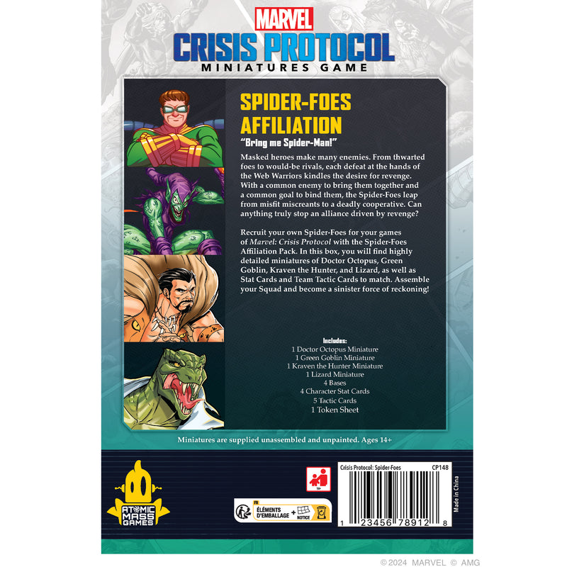 Marvel: Crisis Protocol – Spider-Foes Affiliation Pack – Asmodee 