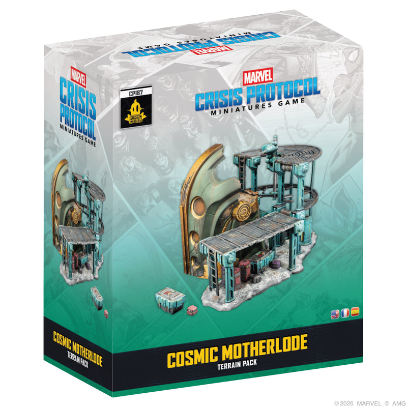 Load image into Gallery viewer, Marvel: Crisis Protocol – Cosmic Motherlode Terrain Pack- Front of box featuring image of Cosmic Motherlode terrain miniature.
