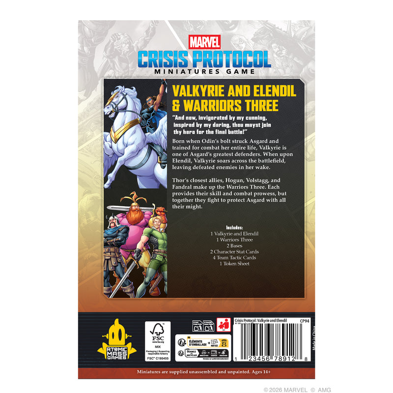 Load image into Gallery viewer, Marvel: Crisis Protocol – Valkyrie on Elendil &amp; Warriors Three
