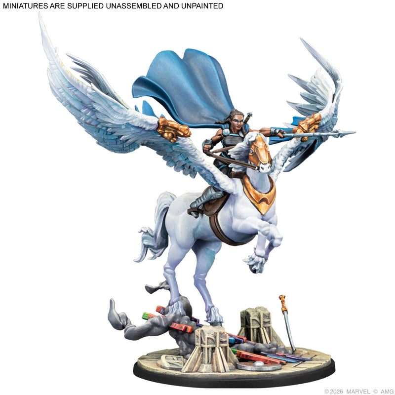 Load image into Gallery viewer, Marvel: Crisis Protocol – Valkyrie on Elendil &amp; Warriors Three
