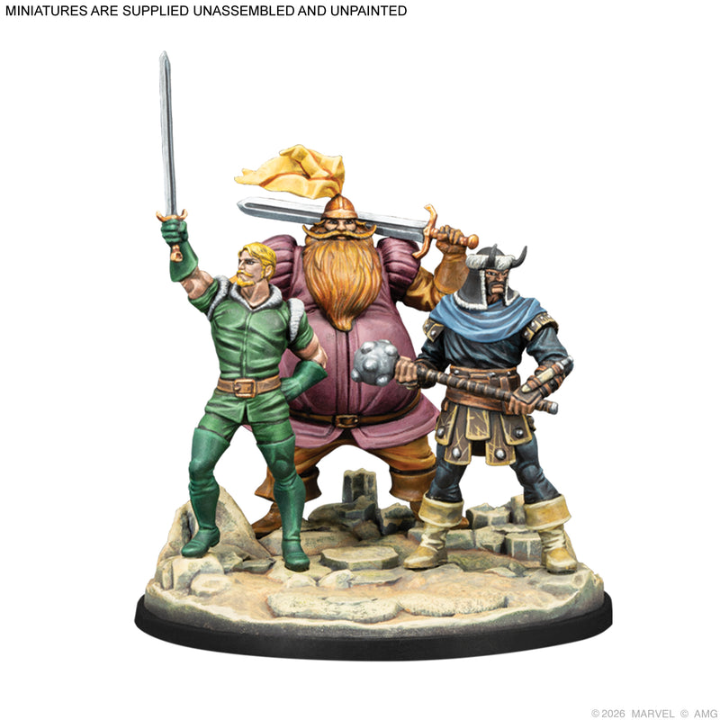 Load image into Gallery viewer, Marvel: Crisis Protocol – Valkyrie on Elendil &amp; Warriors Three
