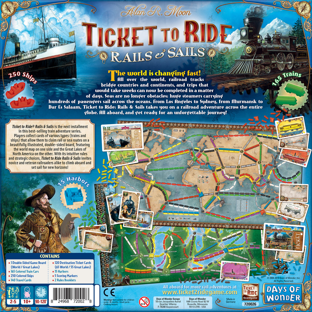 Ticket to Ride: Rails and Sails Board Game – Asmodee North America
