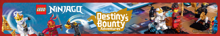 LEGO Ninjago Destiny's Bounty Adventures Banner - links to product page.