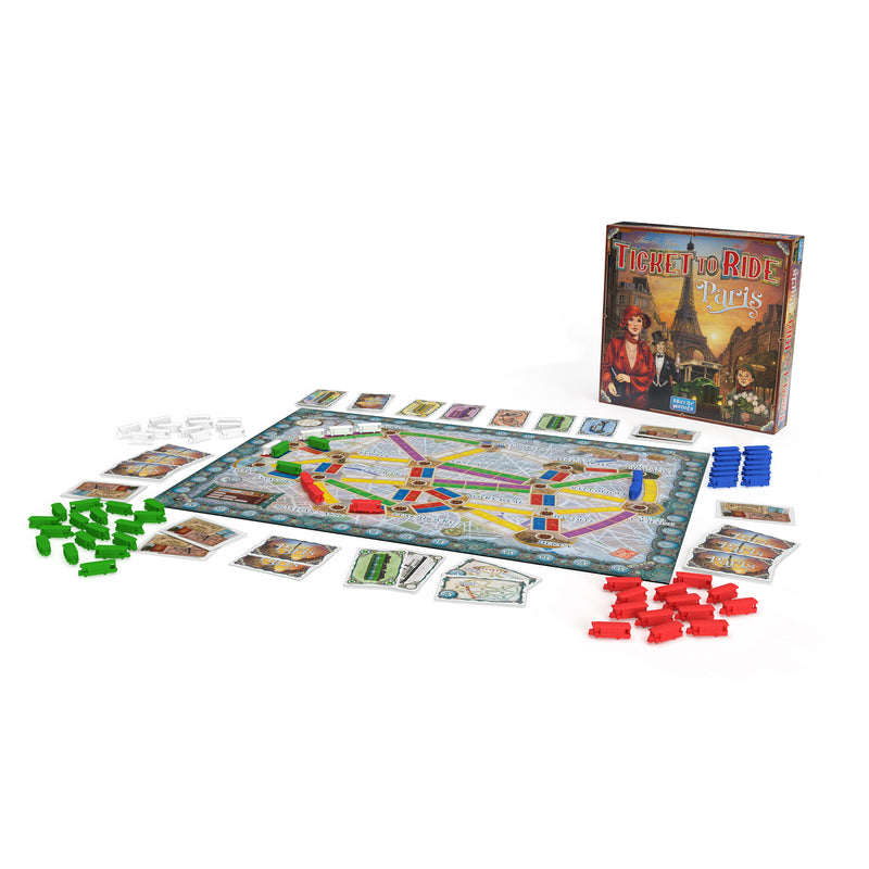 Board Game Train Routes Ticket to Ride Paris Board Game - Train Route-Building Strategy Game ...